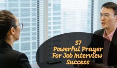 Prayer For Job Interview Success